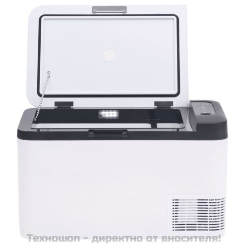 Хладилна кутия с дръжка черно и бяло 25 л PP и PE