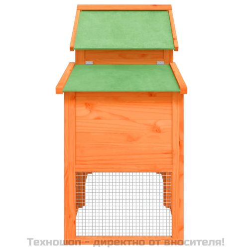 Кокошарник кафяв 186,5x58,5x113 см бор масив