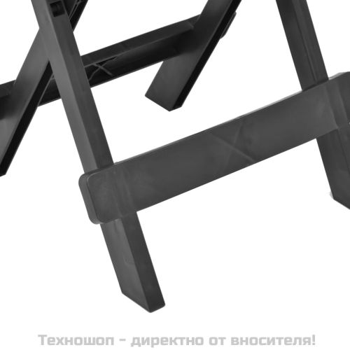 Сгъваема градинска маса, антрацит, 45x43x50 см, пластмаса