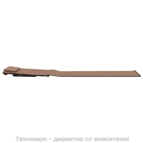 Сгъваеми плажни постелки, 2 бр, стомана и плат, кафяви