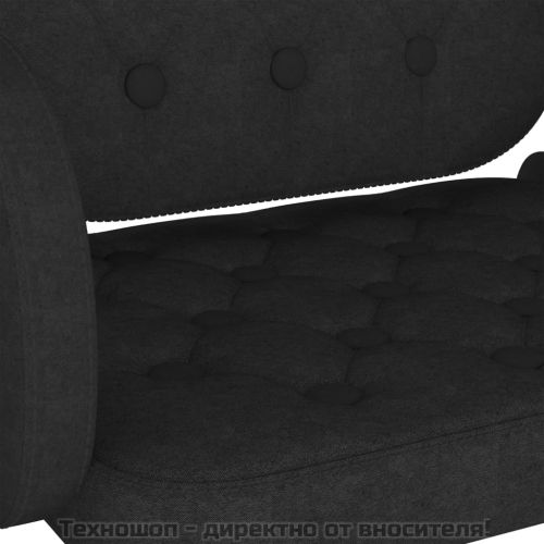 Бар табуретки, 2 бр, черни, текстил