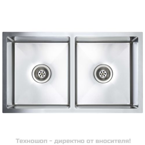 Ръчно изработена кухненска мивка, неръждаема стомана