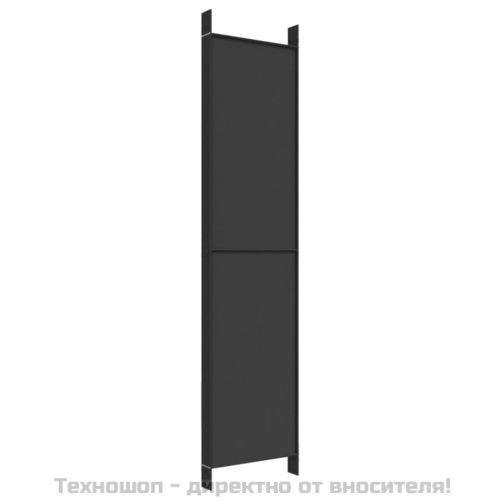 Параван за стая, 6 панела, черен, 300x220 cм, плат