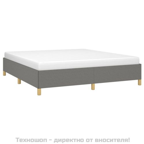 Рамка за легло без матрак, тъмносива, 160x200 см, плат