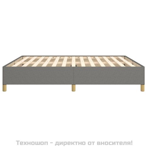 Рамка за легло без матрак, тъмносива, 160x200 см, плат