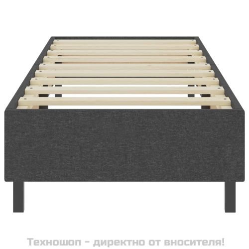 Боксспринг легло, тъмносиво, текстил, 100x200 см