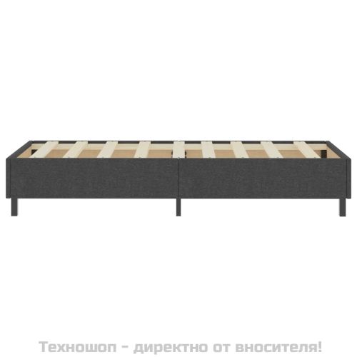 Боксспринг легло, тъмносиво, текстил, 100x200 см