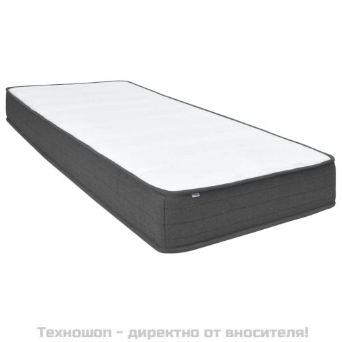Боксспринг легло, тъмносиво, текстил, 100x200 см