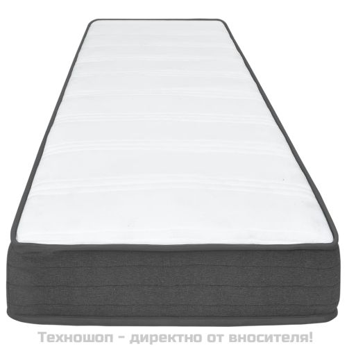 Боксспринг легло, тъмносиво, текстил, 100x200 см