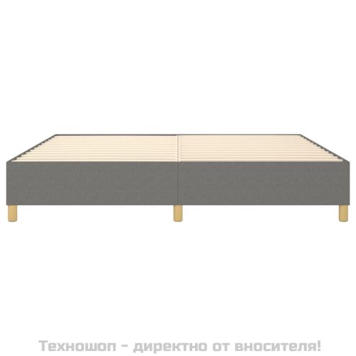 Рамка за легло с пружини, тъмносива, 140x200 см, плат