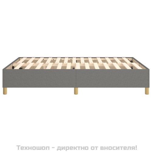 Рамка за легло с пружини, тъмносива, 140x200 см, плат