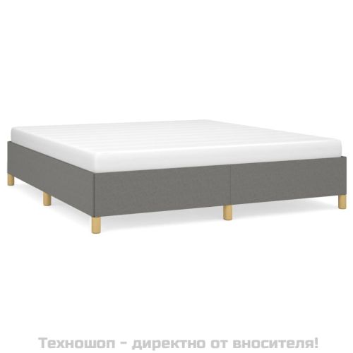 Рамка за легло с пружини, тъмносива, 160x200 см, плат