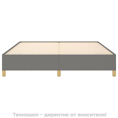 Рамка за легло с пружини, тъмносива, 160x200 см, плат