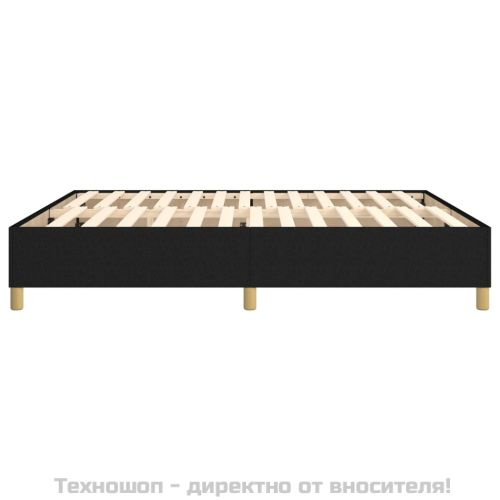 Рамка за легло с пружини, черна, 180x200 см, плат
