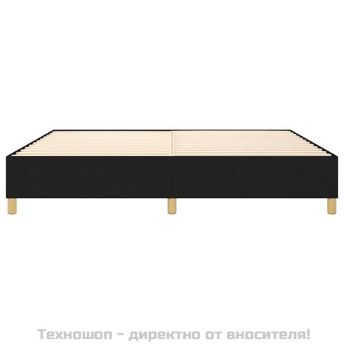 Рамка за легло с пружини, черна, 140x200 см плат