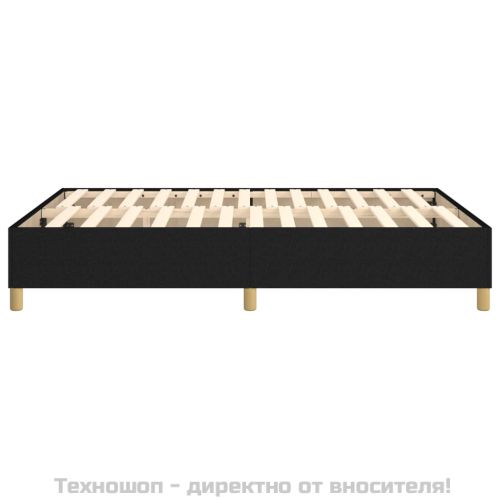 Рамка за легло с пружини, черна, 140x200 см плат