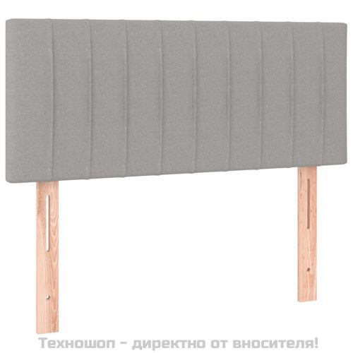 Боксспринг легло с матрак, светлосиво, 120x200 см, плат