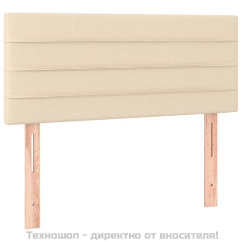 Боксспринг легло с матрак, кремаво, 120x200 см, плат