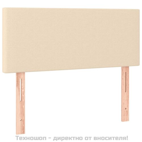 Боксспринг легло с матрак, кремаво, 120x200 см, плат