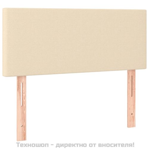 Боксспринг легло с матрак, кремаво, 100x200 см, плат