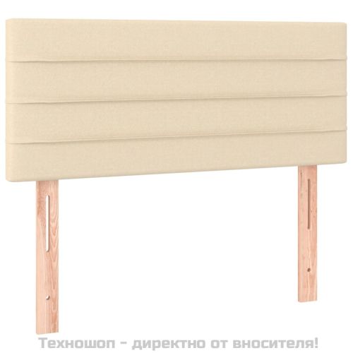 Боксспринг легло с матрак, кремаво, 100x200 см, плат
