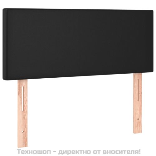 Боксспринг легло с матрак, черно, 120x200 см, изкуствена кожа