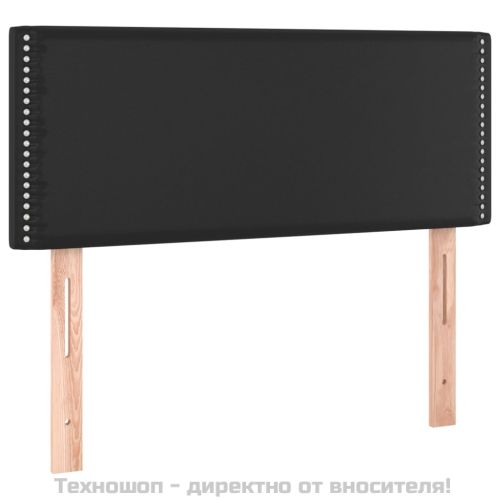 Боксспринг легло с матрак, черно, 80x200 см, изкуствена кожа