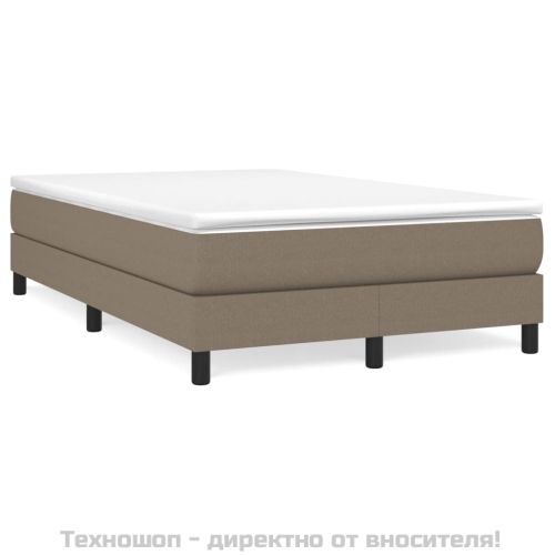 Боксспринг легло с матрак, таупе, 120x200 см, плат