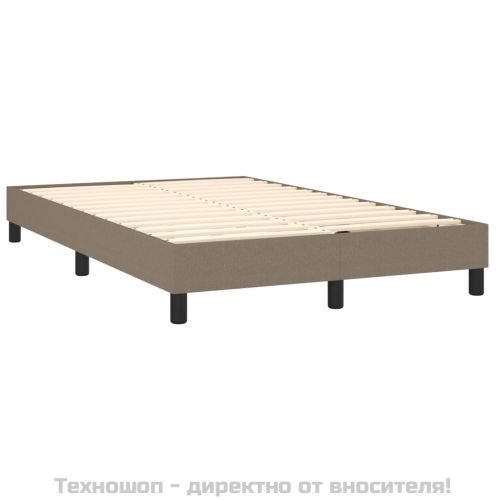 Боксспринг легло с матрак, таупе, 120x200 см, плат