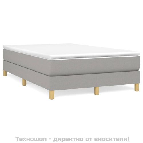Боксспринг легло с матрак, светлосиво, 120x200 см, плат
