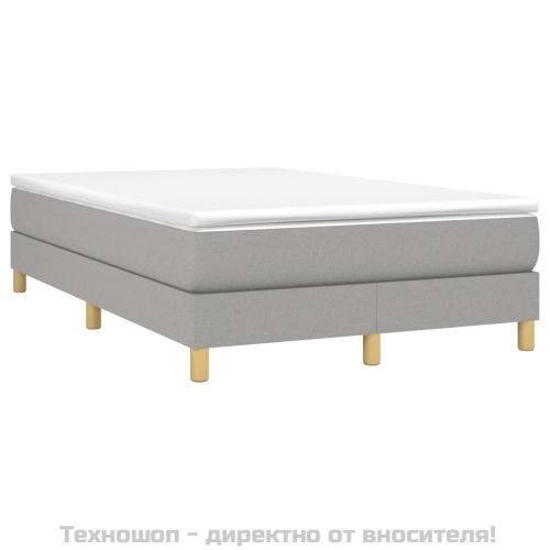 Боксспринг легло с матрак, светлосиво, 120x200 см, плат