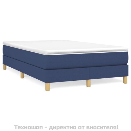 Боксспринг легло с матрак, синьо, 120x200 см, плат