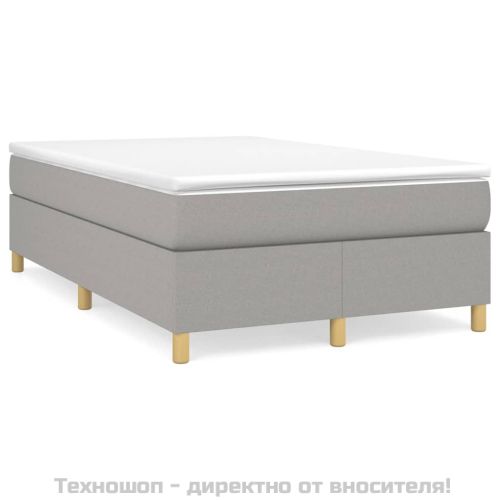 Боксспринг легло с матрак, светлосиво, 120x200 см, плат
