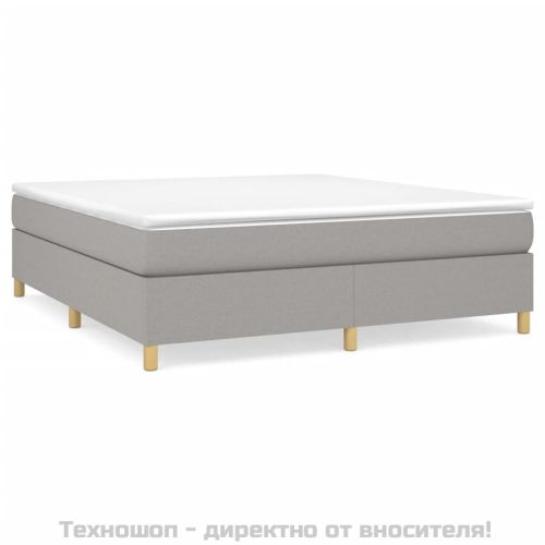 Боксспринг легло с матрак, светлосиво, 180x200 см, плат