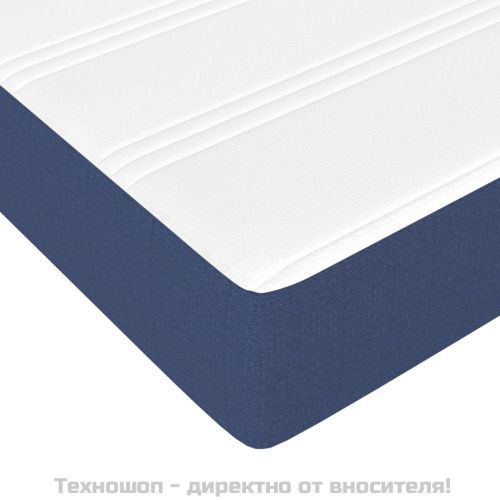 Боксспринг легло с матрак, синьо, 180x200 см, плат