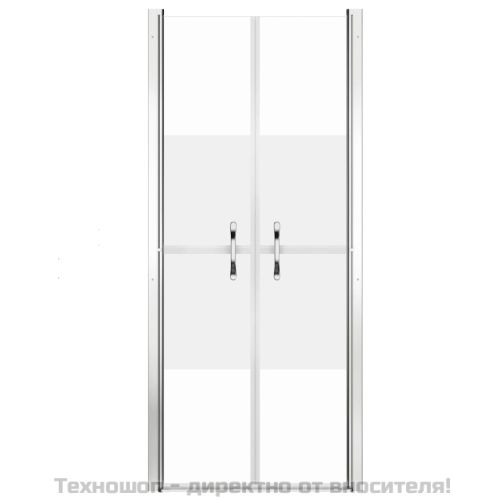 Врата за душ, полуматирано ESG стъкло, 91x190 см
