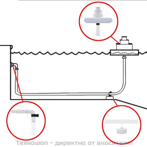 Гръцки фонтан за басейн от 13 части бял