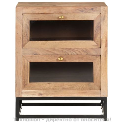 Нощно шкафче, 40х30х50 см, акациево дърво масив