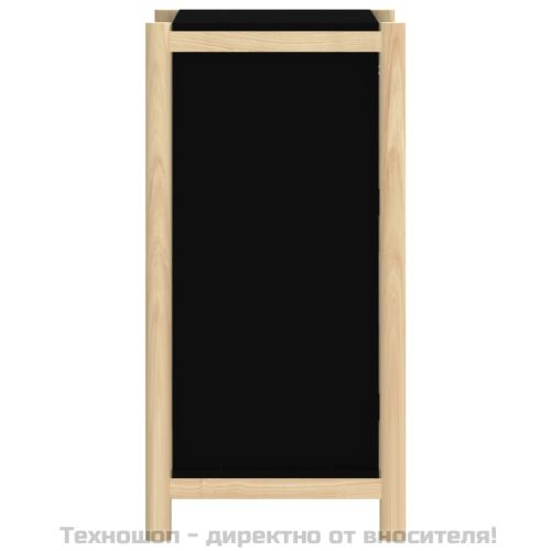 Сайдборд, черен, 62x38x75 см, инженерно дърво