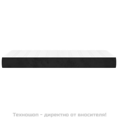 Матрак за легло с покет пружини средна твърдост черен 90x200x20 см кадифе