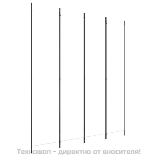 Параван за стая, 4 панела, бял, 200x220 см, текстил