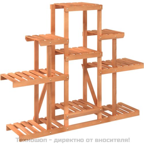 Поставка за цветя, 110x25x96 см, масивна ела