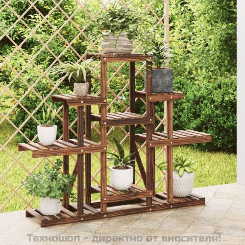 Поставка за цветя, 110x25x96 см, масивна ела