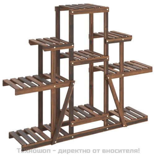 Поставка за цветя, 110x25x96 см, масивна ела