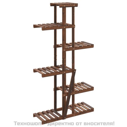 Поставка за цветя, 75x25x140,5 см, масивна ела