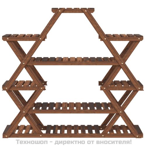 Поставка за цветя, 110x25x105 см, масивна ела