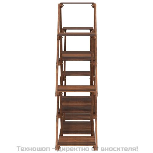 Поставка за цветя, 110x25x105 см, масивна ела