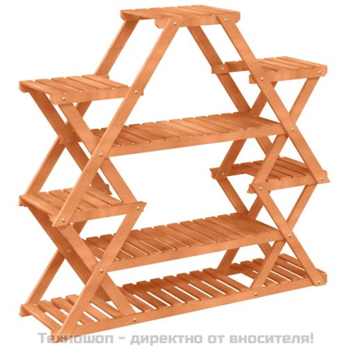 Поставка за цветя, 110x25x105 см, масивна ела