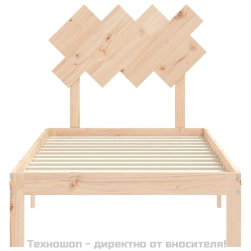 Рамка за легло без матрак, 90x200 см, масивна чамова дървесина