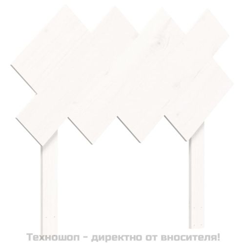 Рамка за легло без матрак, бял, 90x200 см, бор масив
